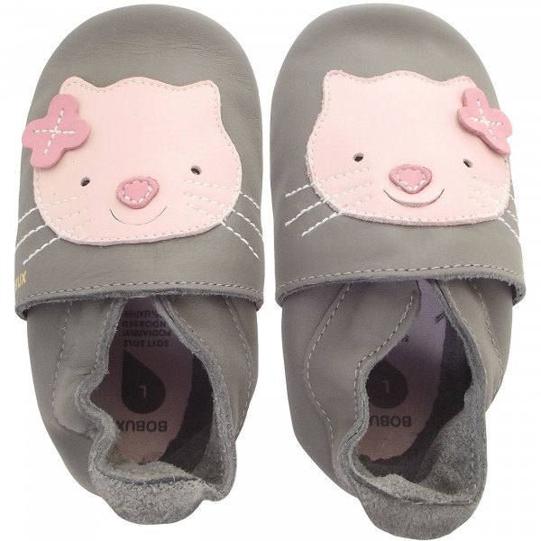 Bobux Grey Kitten Baby Krabbelschuhe grau/grau 2