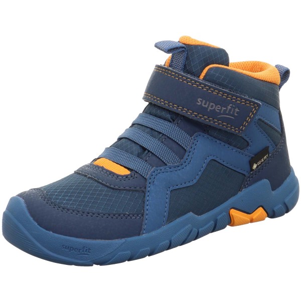 Superfit Gore-Tex Barefit Trace Jungen Wasserdichte Barfußschuhe Blau/Orange