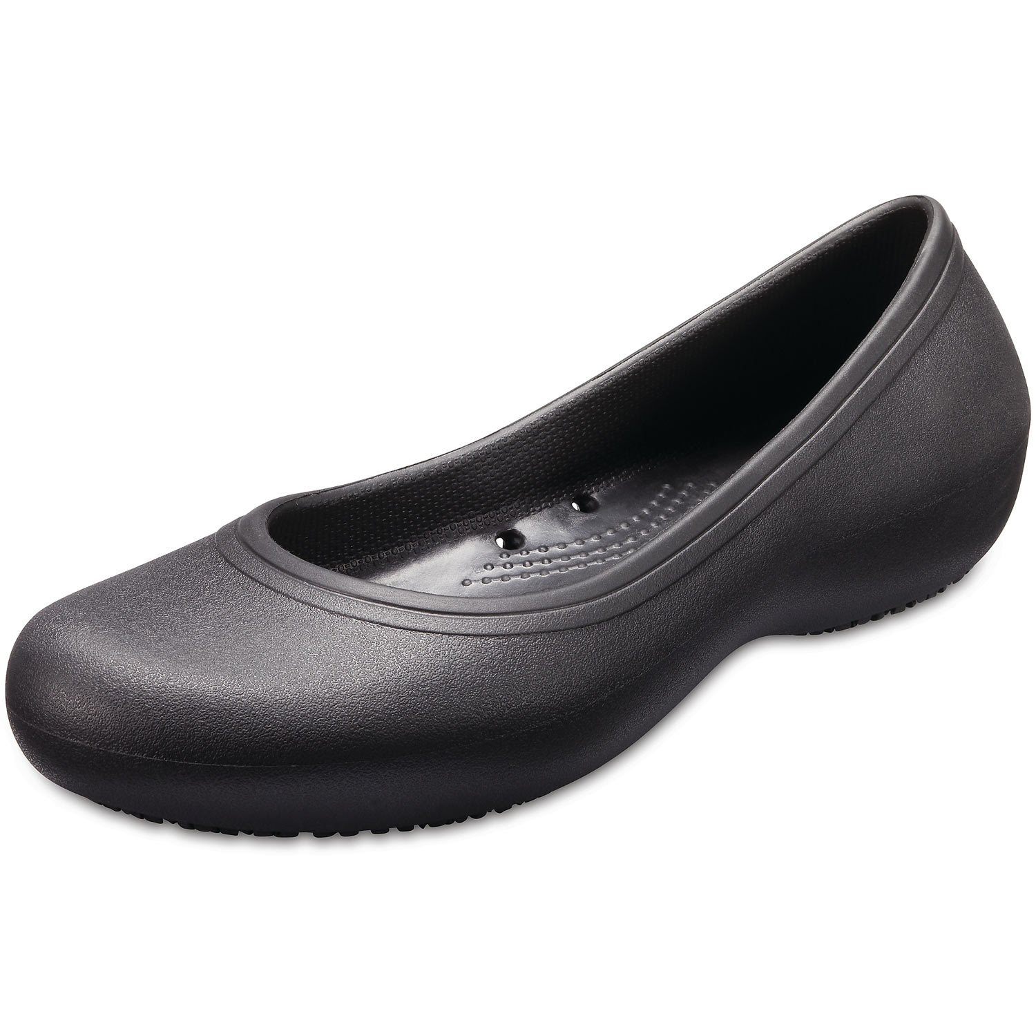crocs black ballet flats