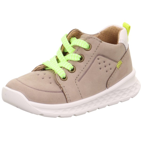 Superfit Breeze Laces Kleinkinder Lauflernschuhe aus Leder Beige/Gelb