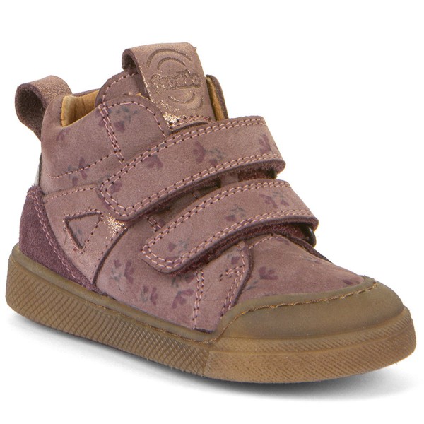 Froddo Rosario High Top Mädchen Lederschuhe mit Klettverschluss Rosa (Flowers)