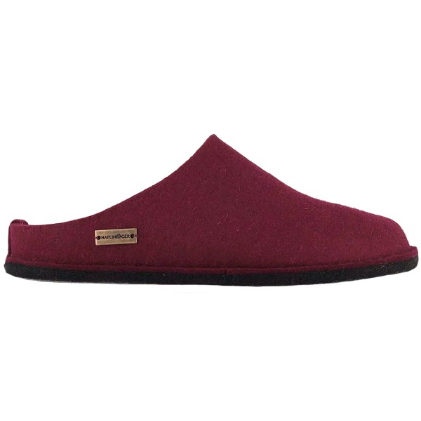 Haflinger Flair Soft Damen Pantoffel aus Wollfilz und Filzsohle Bordeaux