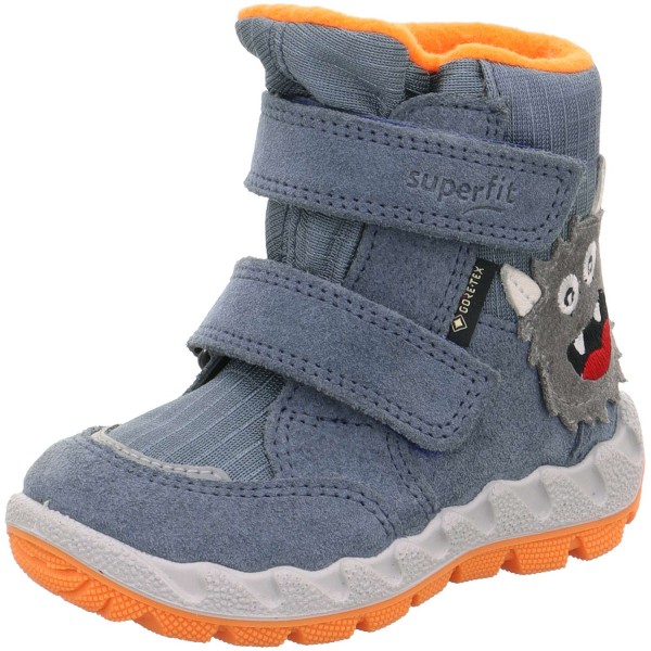 Superfit Gore-Tex Icebird Jungen Winterstiefelette mit Warmfutter Hellblau/Orange