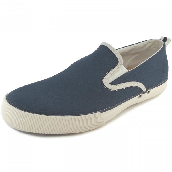 navy slip on canvas shoes