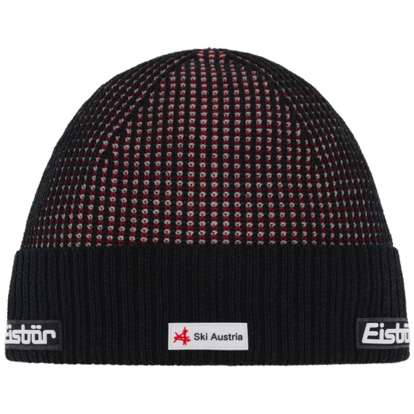 Eisbär Flux RL SKA Unisex Beanie mit Fleeceband Schwarz/Sandstone/Burgund