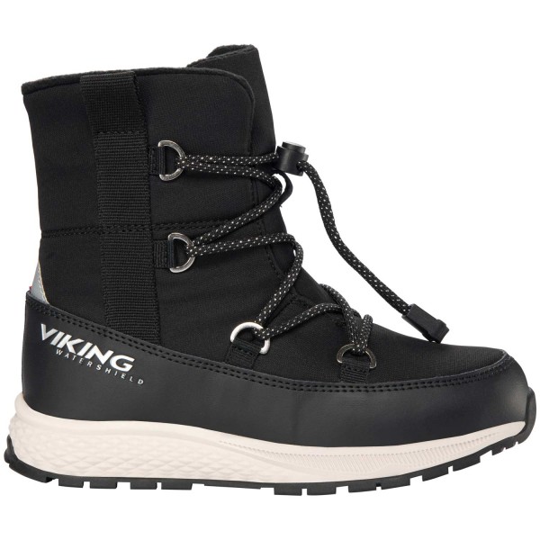 Viking Watershield Equip Warm WP Kinder Wasserdichte Winterstiefel mit Warmfutter Schwarz (Black)