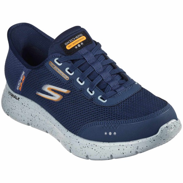 Skechers Slip-ins Go Walk Flex - Waterproof Herren Wasserdichte Schlupfschuhe Dunkelblau (Navy)