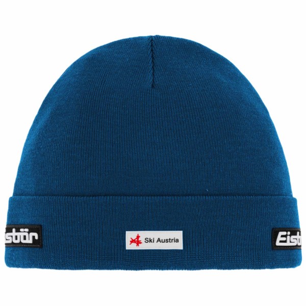 Eisbär Renan RL SKA Unisex Beanie mit Umschlag Blau (Ultramarine)