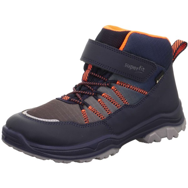 Superfit Gore-Tex Jupiter Mid Kinder Wasserdichter Sneaker mit Warmfutter Blau/Orange