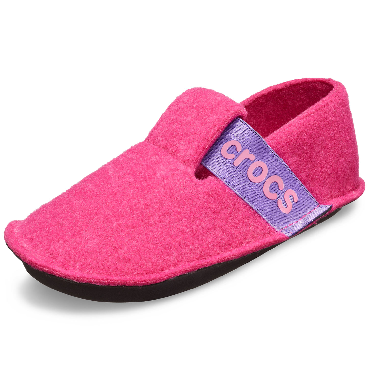 pink fleece crocs