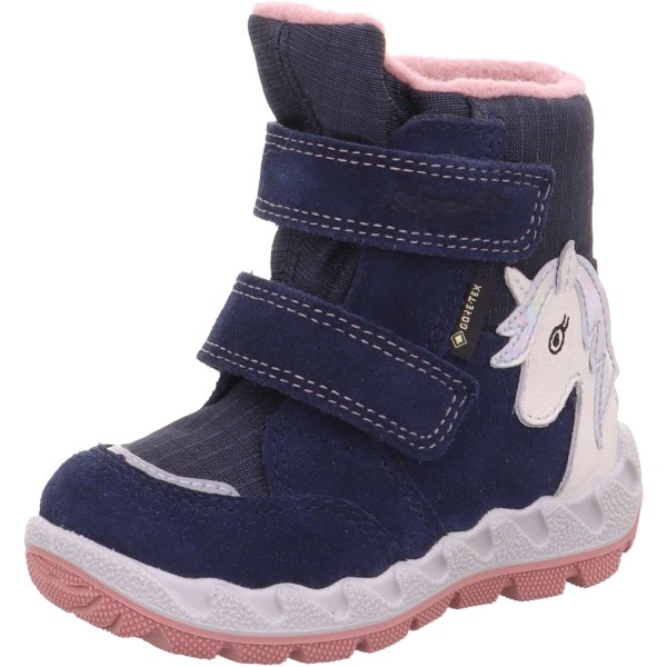 Superfit Gore-Tex Icebird Mädchen Winterstiefelette mit Warmfutter Blau/Rosa