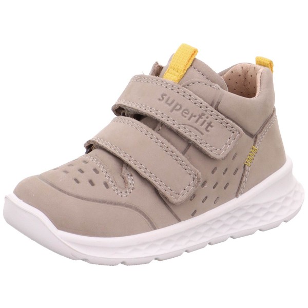 Superfit Breeze Kleinkinder Weiche Klettschuhe aus Leder Beige/Gelb