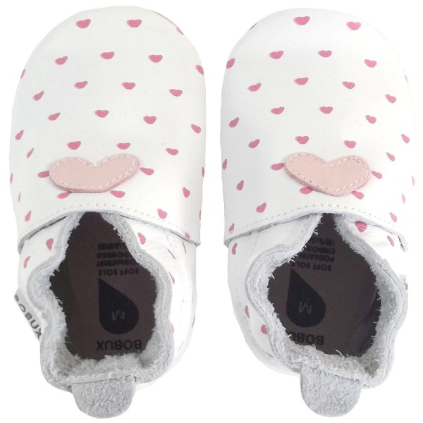 Bobux Herz Blossom Hearts Baby Krabbelschuhe Weiß (White) 2