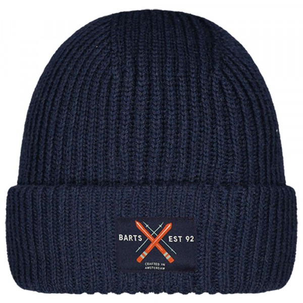 Barts Luuke Beanie Herren Lebhaft gefärbte Haube Dunkelblau (Navy)