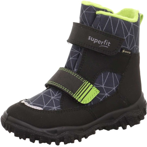 Superfit Gore-Tex Husky2 Klett Jungen Wasserdichter Winterstiefel mit Warmfutter Schwarz/Hellgrau